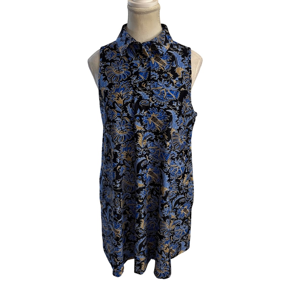 JUDE CONNALLY Blue‎ Polo Sleeveless Shift Dress Tennis Size Medium